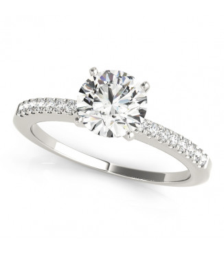 ENGAGEMENT RINGS SINGLE ROW PRONG SET
