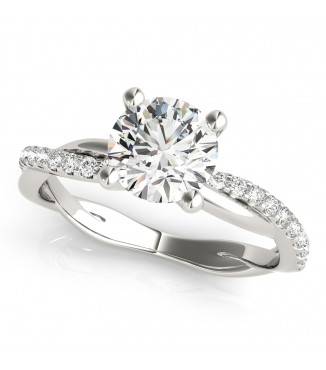 TWISTED DIA SHANK ENGAGEMENT RING