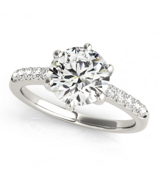 ENGAGEMENT RINGS SINGLE ROW PRONG SET