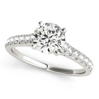 ENGAGEMENT RINGS SINGLE ROW PRONG SET