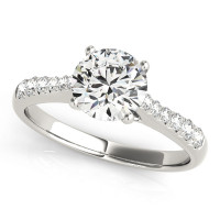ENGAGEMENT RINGS SINGLE ROW PRONG SET