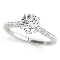 ENGAGEMENT RINGS SINGLE ROW PRONG SET