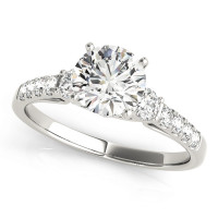 ENGAGEMENT RINGS SINGLE ROW PRONG SET