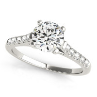 ENGAGEMENT RINGS SINGLE ROW PRONG SET
